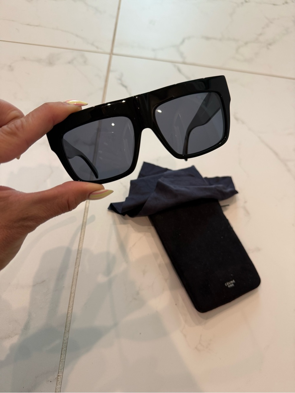 Celine Black Oversized Square Sunglasses
